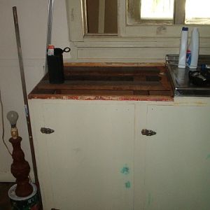 Kitchen with benchtop removed