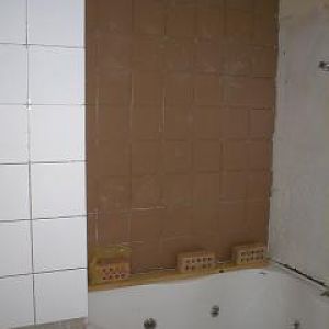 Main bathroom Feature wall