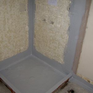 Shower area - waterproofed and hob 2