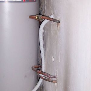 plumber's first attempt at moving hot water heater