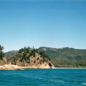Typical pine covered headland and beach in shoalwater Bay Area