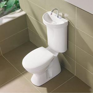 Toilet with inbuilt wash basin