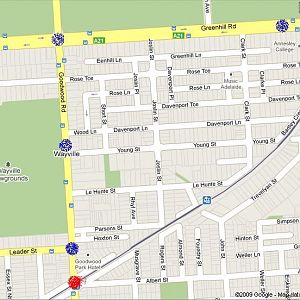 Wayville traffic/railway lights map