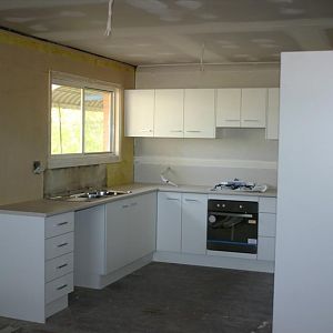 Kitchen cabinets installed