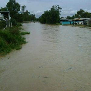 Charleville nearly flooding