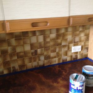 Kitchen tile painting