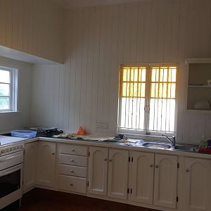 timber kitchen after painting