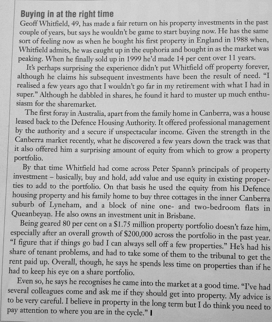 Article from Personal Investor July 2003