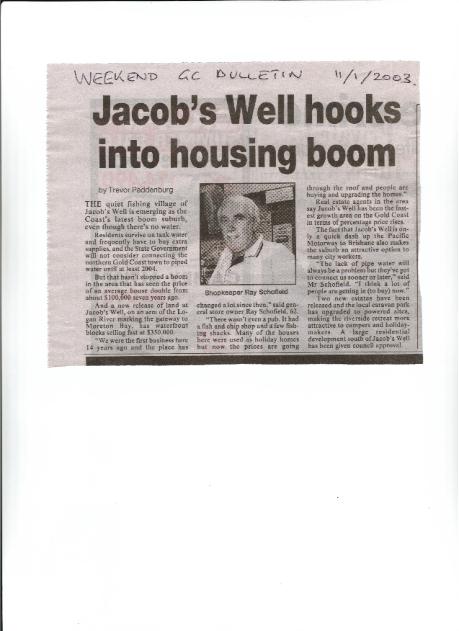 Article on Jacobs Well