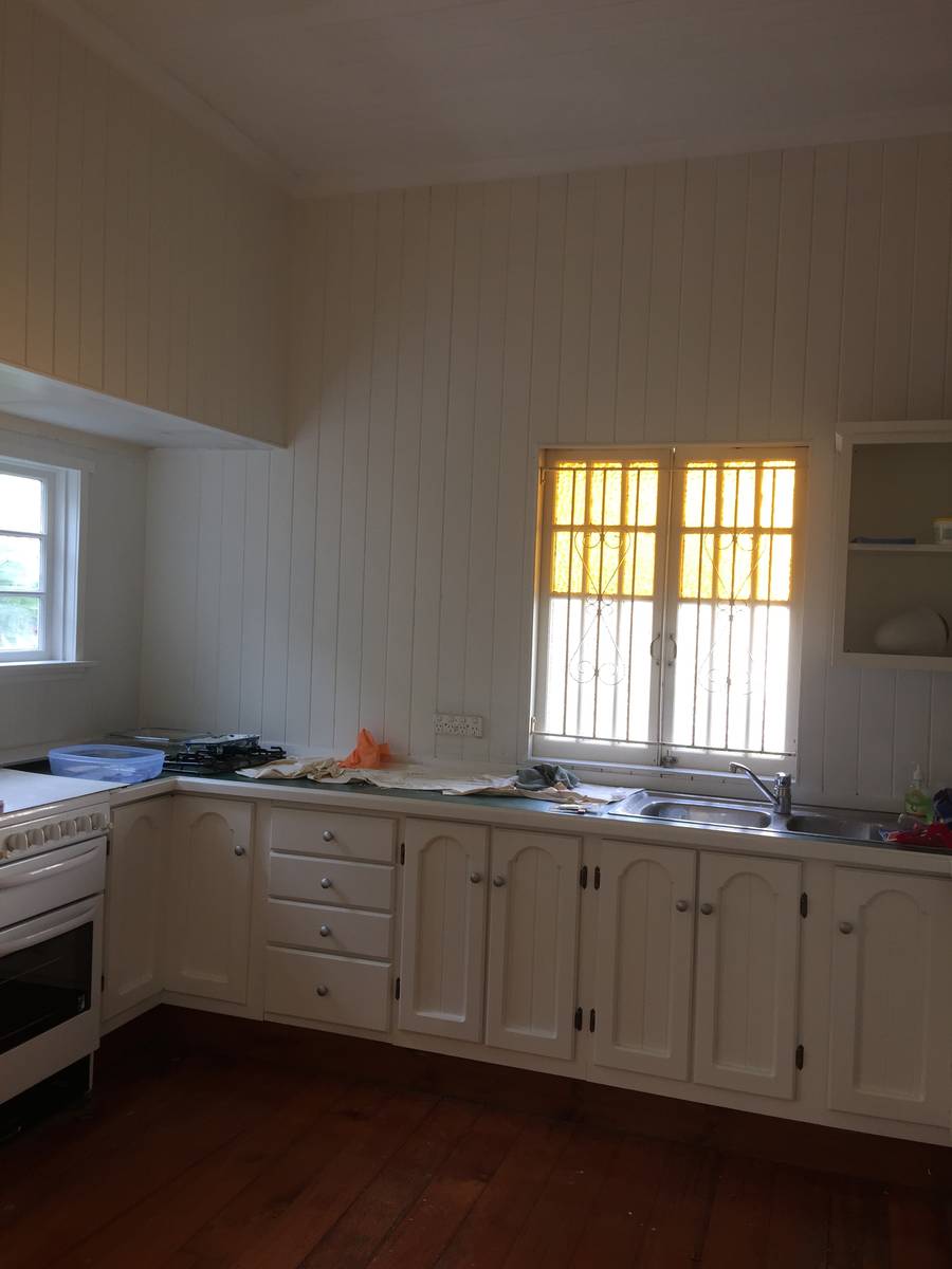 timber kitchen after painting